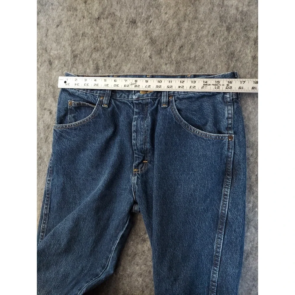 Wrangler Jeans‎ Mens 32x30 Blue Dark Wash Western Cotton Work Denim READ